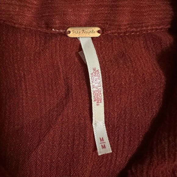 Free people pretty cozy maxi dress medium orange - Picture 4 of 9